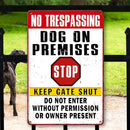 Beware Of Dog Signs For Fence No Trespassing Dog On Premises Sign For Garden Dogs Warning Signs For Property Funny Metal Tin Signs Dog In Yard Sign Do Not Enter Sign 12 X 8 Inch by GreenHaven Gardens