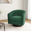 Swivel Barrel Accent Chair, Modern Round Corduroy Fabric Arm Chair for Living Room, Bedroom, Comfy Club Reading Chairs for Adults (Corduroy Dark Green, Set of 2) by CozyNest Decor