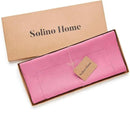 Solino Home Linen Flamingo Pink Hemstitch Table Runner 60 Inches - 100% Pure Linen Small Table Runner 14 x 60 Inch Ideal for Dresser and Coffee Tables - Classic Hemstitch, Halloween by CozyNest Decor