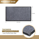 Yimobra Front Door Mat Outdoor Indoor Entrance, 100% Waterproof All-Season All Weather Doormat, Welcome Matt Outside Entry, Non Slip, Low Profile, Heavy Duty Patio Porch Floor Mat,29.5 x 17,Gray White by CozyNest Decor