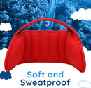 NAPUP Adjustable Carseat Head Support for Sleeping Kids & Toddlers - Safe, Comfortable & Breathable (Red) by TinyTreasures Baby Boutique