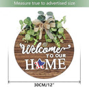 Interchangeable Seasonal Welcome Sign Front Door Decoration, Rustic Round Wood Wreaths Wall Hanging Outdoor, Farmhouse, Porch, for Spring Summer Fall All Seasons Holiday Halloween Christmas. by CozyNest Decor