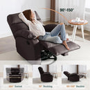 Swivel Rocker Recliner, Rocking Recliners Chair for Small Spaces, Small Rocker Recliner Chair, Nursery Rocking Chairs for Living Room, RV, Nursery, Brown by TinyTreasures Baby Boutique