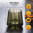KAMMAK Crystal Whiskey Glasses Set of 2, Handcrafted 6.76oz Old Fashioned Glasses Stemless, Luxury Cocktail Glasses, Hand Blown Scotch Cup for Women, Men Gift for Rocks, Bourbon, Bar Barware by CozyNest Decor