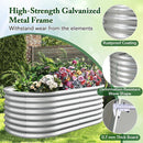 Giantex 5x3x2ft Raised Garden Bed, Large Metal Elevated Oval Planter Bed, 193 Gallon Capacity, Outdoor Planting Garden Box for Vegetable Flower Herb Grow (Silver) by GreenHaven Gardens