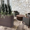 SUNNYPARK Tall Rectangular Planter with Removable Liner, All-Weather PE Rattan Large Modern Planters Indoor Outdoor Flower Plant Pots Garden Box Patio Yard Front Porch Deck by CozyNest Decor