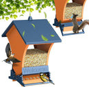 Wildpark Squirrel Proof Bird Feeders for Outdoors, 5LB Metal Hanging Feeders, Large Wild Feeders for Cardinals, Chickadees, Durable Backyard Feeders-One in Orange by GreenHaven Gardens