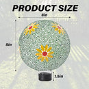 Gazing Ball 8 Inch Flower Glass Mosaic Garden Globe Outdoor Gazing Globe Yard Ornament for Garden Yard Home Lawn Outdoor Decoration Gift for Women (Not Solar Powered) by CozyNest Decor