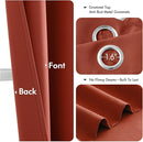 MIULEE Burnt Orange Blackout Curtains for Bedroom Living Room 84 Inches Long 2 Panels, Thermal Insulated Room Darkening Drapes Solid Grommet Top Noise Reduction Terracotta Rust Fall Window Treatments by TinyTreasures Baby Boutique
