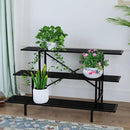 Zhongma 3 Tier Sturdy Metal Plant Stand, L45.67 x W26 x H23.6 inch, Heavy Duty Plant Holder for Home Indoor and Outdoor, 660 LBS Capacity & Heavy Duty Construction by GreenHaven Gardens