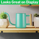 35 oz Metal Small Indoor Watering Can with Long Spout & Real Wood Handle for House Plants, Succulents, Cacti & Seedlings - Green Long Spout Watering Can Indoor Plants - Stylish, Gentle Flow, No Spills by GreenHaven Gardens