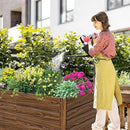 SnugNiture 4x2x2FT Raised Garden Bed Galvanized Planter Garden Boxes Outdoor, Deep Root Planter Raised Bed for Vegetables Flowers Herbs,Brown by GreenHaven Gardens