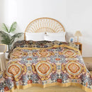 Boho Throw Blanket for Bed - 100% Pure Cotton Ultra Soft Rustic Quilt - Farmhouse Decor Bed Blankets, All Season Rustic Throw for Sofa Couch Chair(60"×80", Boho Flover) by CozyNest Decor