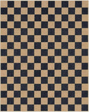 Lahome Checkered Easy Jute 8x10 Rug, Washable Rugs for Living Room Office, Farmhouse Neutral Non Slip Non Shedding Stain Resistance Indoor Outdoor Carpet for Balcony Patio Classroom by CozyNest Decor