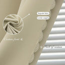 Self Adhesive Portable Blackout Curtains for Bedroom Easy to Install Window Thermal Lnsulated Kitchen Room Darkening Small Window Curtains, Cortinas Para Cuarto, 35"W X 59"L, Beige, 1 Panel by TinyTreasures Baby Boutique