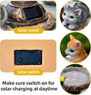 Cat Garden Figurines Outdoor Decor Solar Statue with LED Lights for Patio Lawn Yard Art Decoration Housewarming Garden Gift by GreenHaven Gardens