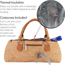 Wine Clutch Bag (Thermal Insulated) Trendy Women's Carry Tote | Holds Red & White 750mL Bottles | Trendy Fashion | Incl. Portable Waiter-Style Corkscrew by TinyTreasures Baby Boutique