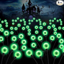 ASMAD Halloween Decorations Outdoor Solar Scary Eyeball Lights, 4Pack 32LEDs Green Eyeball Swaying Firefly Light, Waterproof Halloween Path Lights for Garden/Yard/Patio/Party Decor by GreenHaven Gardens
