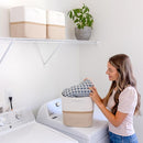 NaturalCozy Storage Cubes 11 Inch Cotton Rope Woven Baskets for Organizing, 3-Pack | Cube Storage Bin | Square Storage Baskets for Shelves Organizer, Classroom, Kids Toy Bins, Closet, Baby Nursery by TinyTreasures Baby Boutique