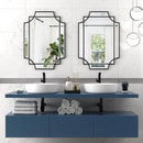 Bathroom Mirror for Wall Black Farmhouse Wall Vanity Mirror for Over Sink Wood Framed Beveled Mirrors Deco（20 * 28IN/Black） by CozyNest Decor