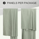 Sage Green Linen Curtains 108 Inches Long 2 Panel Set 100% Blackout Insulated Thermal Curtains for Summer Heat Blocking Light Green Drapes for Bedroom Living Room Sliding Door Rustic Country Farmhouse by CozyNest Decor
