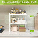 2 Pack Kitchen Countertop Organizer, Stackable Cabinet Shelf Organizer, 2 Tier Adjustable Kitchen Counter Shelves Riser For Pantry Cupboard Bathroom Organization And Storage, Desk Shelf,Spice Rack by CozyNest Decor