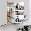 Spice Rack Wall Mount, Spice Organizer for Cabinet & Pantry Door, Set of 4 Hanging Spice Rack Saving Space for Kitchen, Black by CozyNest Decor