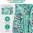 Choco Mocha Cheetah Backpack for Girls, Elementary School Backpack for Girls Ages 6-8 Kids Kindergarten Backpack Large Bookbag 18 Inch with Chest Strap, Green by TinyTreasures Baby Boutique