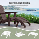 WestinTrends Dylan Outdoor Patio HDPE Adirondack Ottoman Footrest, Dark Brown by CozyNest Decor