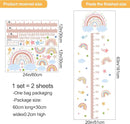 3D Cartoon Height Growth Chart for Kids - Removable DIY Pink Rainbow Wall Decal Peel and Stick Stars and White Clouds Wall Art Decor for Kids Nursery, Bedroom, Bathroom by TinyTreasures Baby Boutique