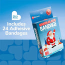 BioSwiss Bandages, Santa Claus Shaped Self Adhesive Bandage, Latex Free Sterile Wound Care, Fun First Aid Kit Supplies for Kids, 24 Count by TinyTreasures Baby Boutique