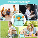 Portable Potty for Toddler Travel, Kids Travel Potty Training Chair with Travel Bag, Baby Potty Training Toilet for Outdoor and Indoor Easy to Clean (Blue) by Yszawmx, Includes 30 Replacement Bags by TinyTreasures Baby Boutique