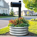 KING BIRD Raised Garden Bed Galvanized Round Planter Box Outdoor for Gardening, Plants, Vegetables, Flowers, Silver, 24x24x12 in, 2 Packs by GreenHaven Gardens