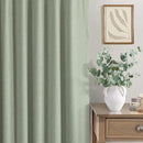 Small Short Blackout Curtains 54 Inch Length for Bedroom 2 Panels Back Tab Pleated Light Sage Green Room Darkening Insulated Thermal Drapes Window Treatment Curtain Panels for Living Room Boho Decor by CozyNest Decor