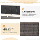Super Patio Outdoor Patio Storage Box Waterproof, 120 Gallon Large Deck Box Wicker Storage Bin for Cushions, Garden Tools, Gray by CozyNest Decor