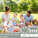 Extra Large Picnic Blanket 80''x 80'' Waterproof Foldable Picnic Mat for Beach, 5-Layer Outdoor Blanket for 6 to 8 Adults,Camping Grass Lawn Park Accessories Couple Park Wedding Registry(Green) by TinyTreasures Baby Boutique