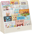 ECR4Kids Streamline Single-Sided Book Display with Storage, Classroom Bookshelf, White Wash by TinyTreasures Baby Boutique