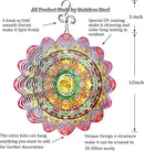 FONMY Mandala Wind Spinner w/Crystal Ball-Romatic Flower 3D Stainless Steel Hanging Spinners Worth Gift Christmas Decoration Indoor/Outdoor Garden Décor Kinetic Yard Art 12 Inches Wind Sculpture by GreenHaven Gardens