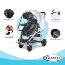 Graco Univeral Deluxe Weather Shield with Zippered Window, Baby Rain Cover, Universal Size to fit Most Stollers, Waterproof, Windproof, Ventilation, Protection, Shade, Umbrella, Pram, Vinyl, Clear by TinyTreasures Baby Boutique