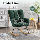 NIOIIKIT Nursery Rocking Chair Teddy Fabric Upholstered Glider Rocker Rocking Accent Chair Padded Seat with High Backrest Armchair Comfy Side Chair for Living Room Bedroom(Green Teddy) by TinyTreasures Baby Boutique