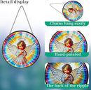 Praying Angel Decor Handmade Stained Glass Suncatcher - Rainbow Maker Stained Glass Suncatchers W/Metal Chain - Spiritual Angelic Gift for Women Christmas Thanksgiving Housewarming Gifts by GreenHaven Gardens
