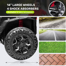 ANPABO 24V 4WD Ride on Car Truck w/Remote Control, 2WD/4WD Switchable Kids UTV, 4 Shock Absorbers, 19" Spacious Seat, Soft Start, Music Player, Electric Car for Kids by TinyTreasures Baby Boutique