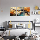 Abstract Wall Canvas Art for Living Room - Modern Art Work for Office Walls - 3 Piece Pictures Wall Art Size 16" x 24" by CozyNest Decor