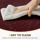 downluxe Chair Cushions for Dining Chairs, Waterproof Kitchen Chair Pads, Non-Slip Dining Seat Cushion with Ties, 17" x 16" x 2.5", Burgundy, 6 Pack by CozyNest Decor