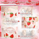 Sliner 2 Pack 17oz Strawberry Stemless Wine Glasses for Women Strawberry Cups Colorful Conversation Drinking Glass for Mother's Day Gift Birthday Party Supplies Graduation Gifts Theme Events by CozyNest Decor