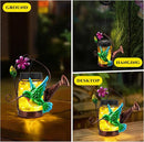 2 Pack Solar Lanterns Outdoor Waterproof Kettle Hanging Solar Lantern, Watering Jar Outdoor Solar Lanterns with Hummingbird Decor for Yard Garden Tree by GreenHaven Gardens