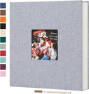 Spbapr Large Photo Album Self Adhesive Linen cover DIY Magnetic Scrapbook album with A Metal Pen Hold 4x6 5x7 6x8 8x10 10x12 Pictures 13.2"x12.8"60pages by TinyTreasures Baby Boutique