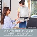 Bentgo Kids 2-in-1 Backpack & Insulated Lunch Bag - Glitter Designed 16” Backpack for School & Travel -, Durable, Water Resistant, Padded, & Large Compartments (Glitter Edition - Silver) by TinyTreasures Baby Boutique