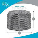 BIRDROCK HOME Buds Pouf Foot Stool Ottoman - Knit Bean Bag Floor Chair - Cotton Braided Cord - Great for The Living Room, Bedroom and Kids Room - Small Furniture (Grey - Buds) by CozyNest Decor