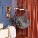 Highwild Hammock Chair Hanging Rope Swing - Max 500 Lbs - 2 Cushions Included - Steel Spreader Bar with Anti-Slip Rings - for Any Indoor or Outdoor Spaces (Grey) by GreenHaven Gardens